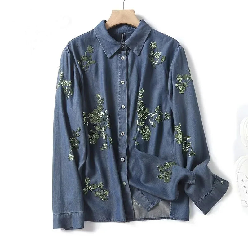 CAMISA FLOR DO ÍNDIGO