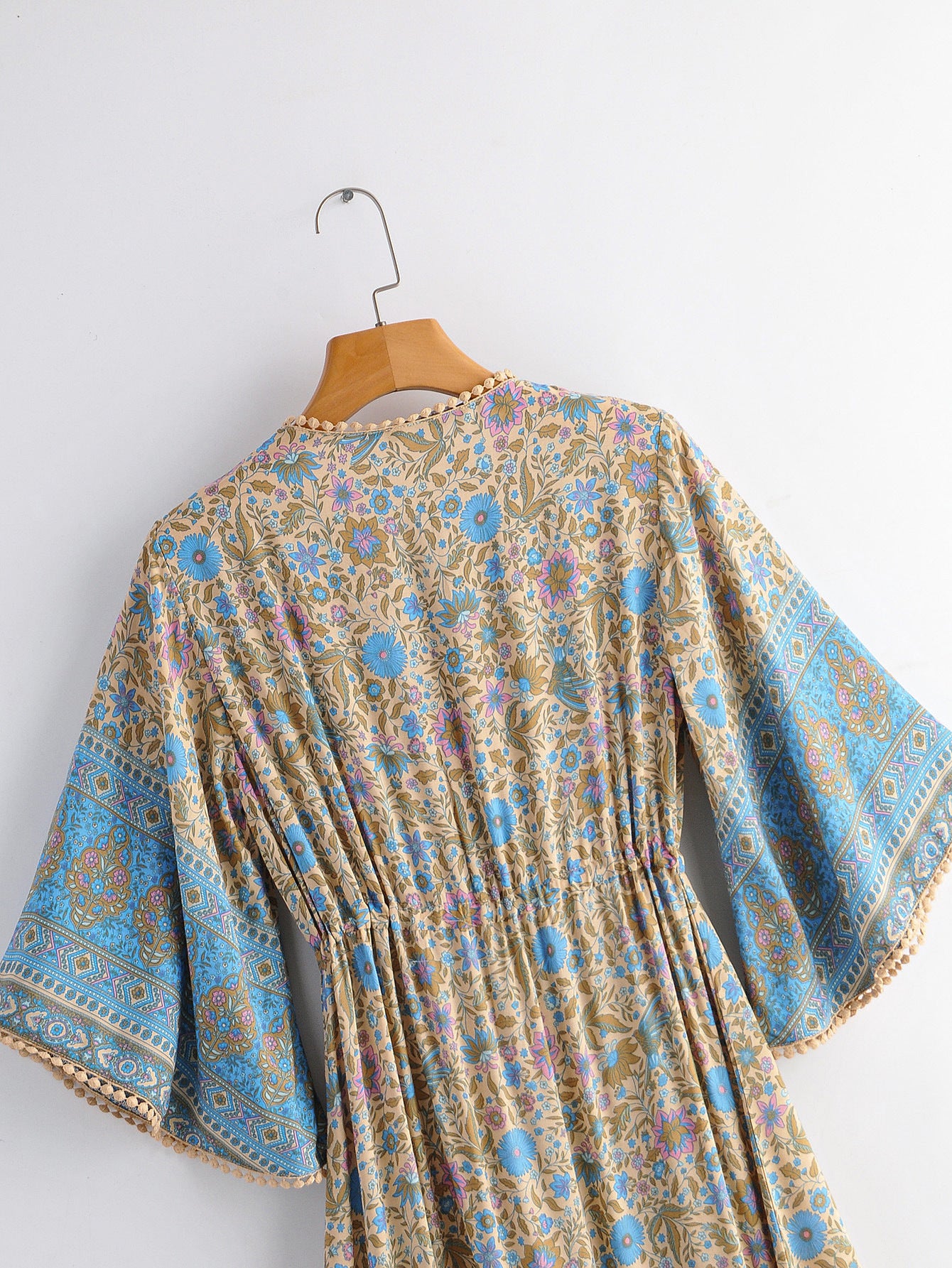 Ornate print kimono outlet smock dress